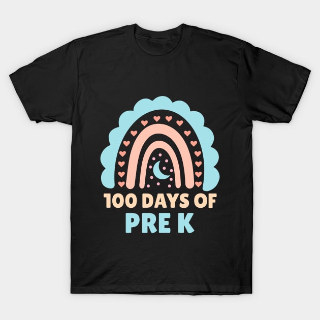 100 Days of Pre-K Teacher Learning Fun Educational Activity T-Shirt by Awesome Soft Tee